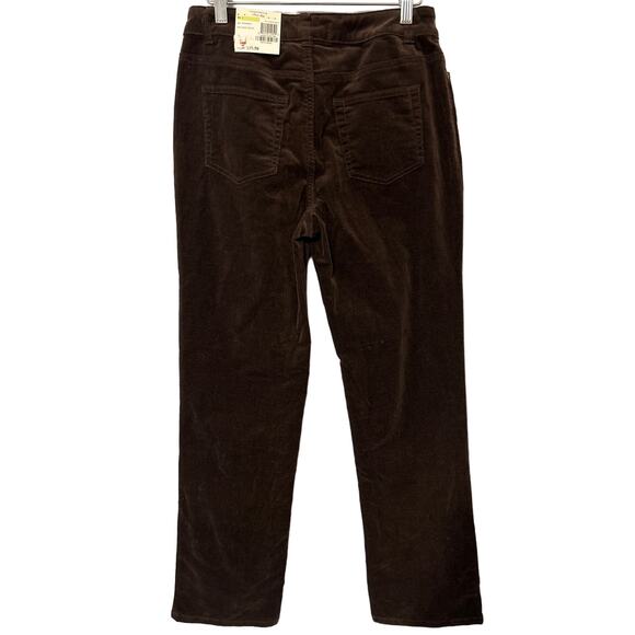 Charter Club Women’s Pants Brown Size 4 Micro Corduroy Slimming Straight Leg * - Picture 3 of 7